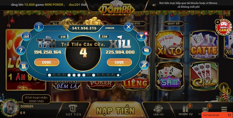 Dom99 - Siêu phẩm game bài đổi tiền thật online