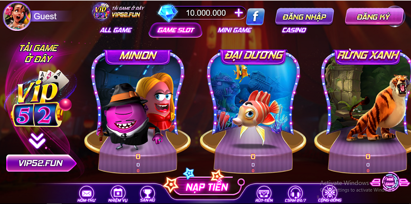 Vip52 Fun – Nơi các anh tài game thủ tụ họp thử vận may