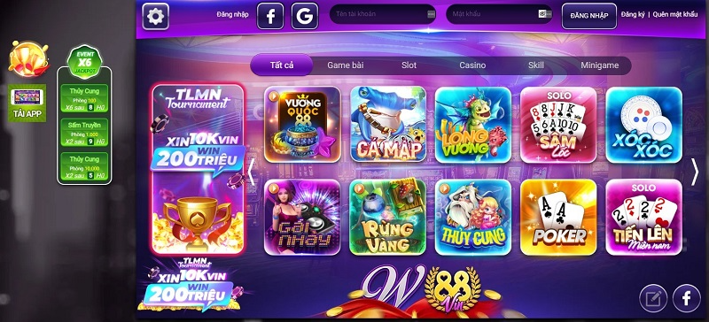 Tải W88 – Chinh phục cổng game bài đổi thưởng tiền tươi, thóc thật
