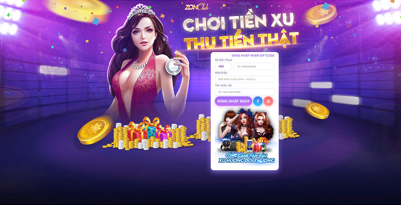Chơi ngay game bài Zon Club nhận hàng ngàn ưu đãi hot